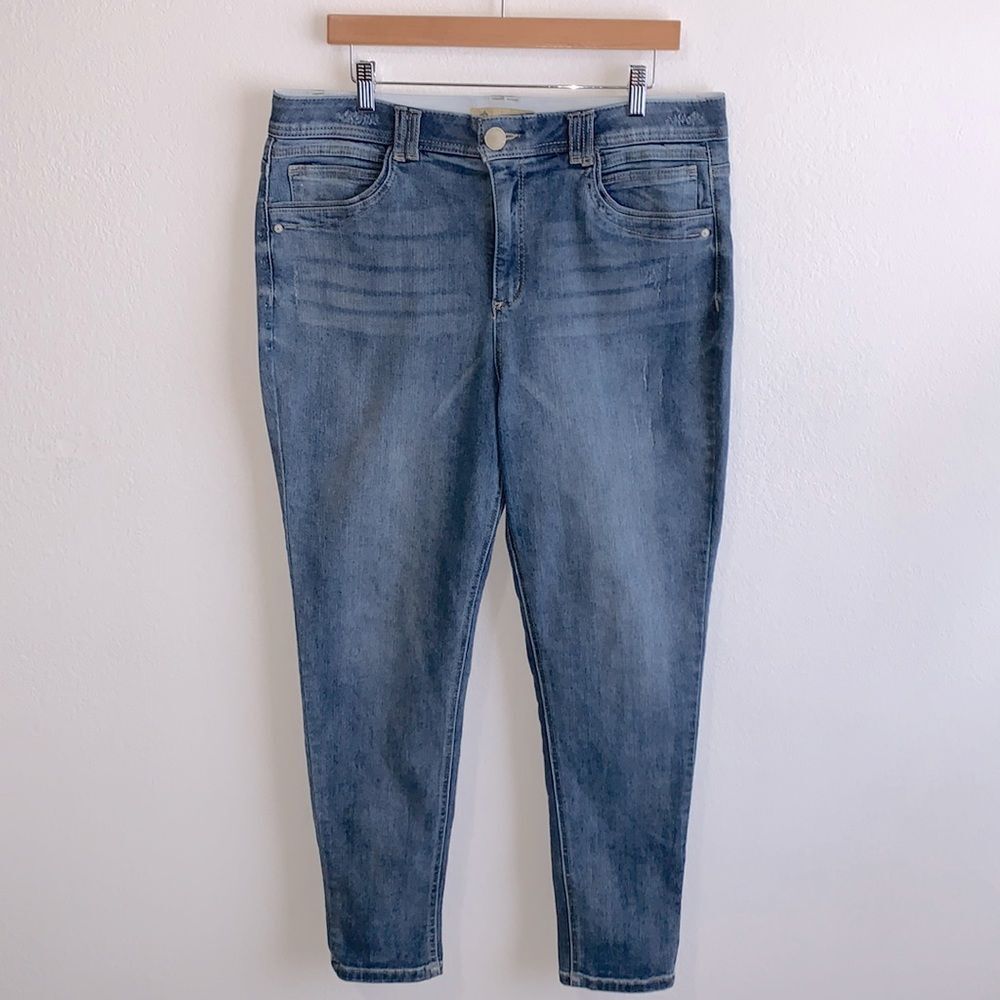 Democracy Ab Technology High Waisted Stretch Cropped Skinny Jeans Plus Sz 16